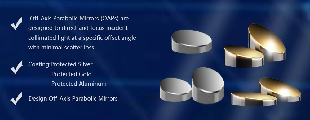 Optical Gold Coating off-Axis Parabolic Aluminum Mirror for IR System